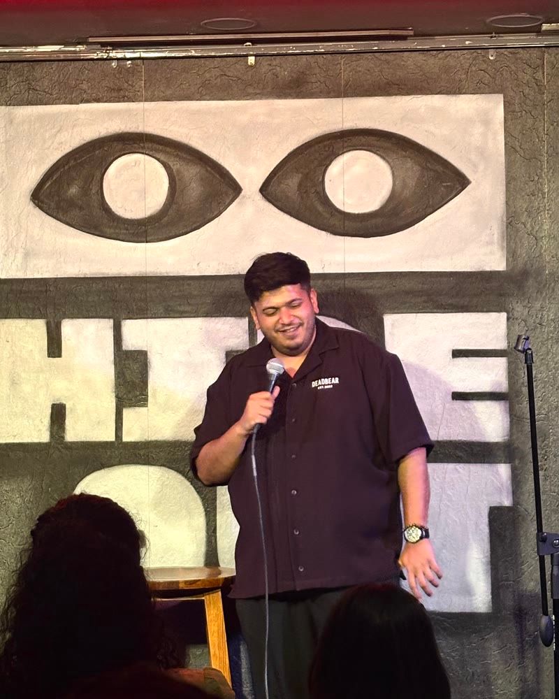 Kaustubh Agarwal performing at Hideout Comedy Club