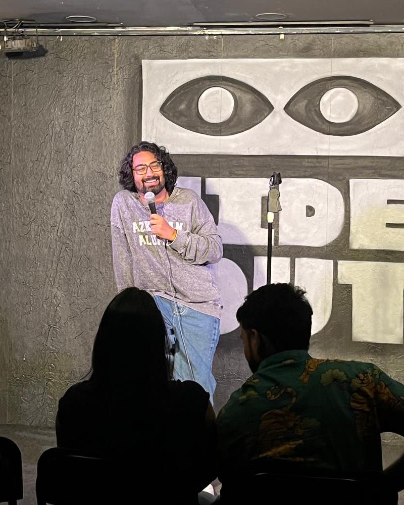 Ravi Gupta performing at Hideout Comedy Club