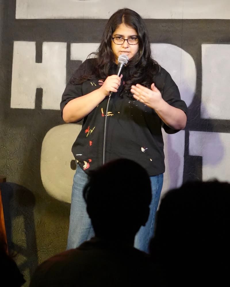Shreeja Chaturvedi performing at Hideout Comedy Club